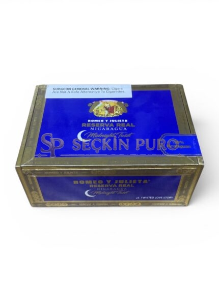 Romeo y Julieta Reserva Real Nicaragua Midnight Twist Love Story 25’li mavi kutu puro