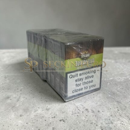 Toscanello Verde Limoncello 10 paket limoncello aromalı İtalyan kısa puro