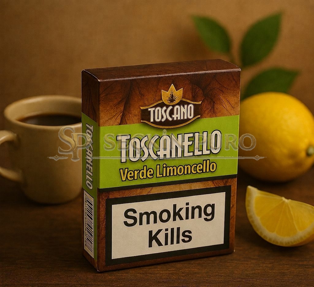 949f3d1f-5584-4471-8314-47892db31b22 Toscanello Verde Limoncello 10 paket limoncello aromalı İtalyan kısa puro