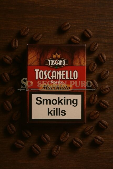 Toscanello Caffè Macchiato 10 paket kahve aromalı İtalyan sigarillo